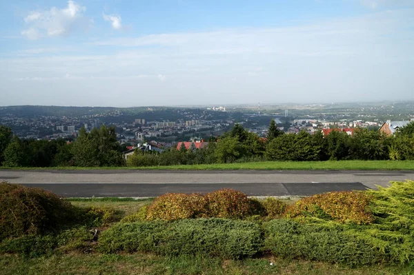 Panorama Över Staden Przemysl Polen Utsikt Ovanifrån — Stockfoto