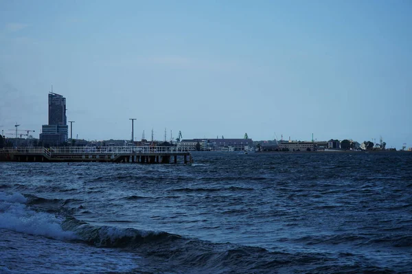 Linia Brzegowa Zatoce Bałtyckiej Gdyni — Zdjęcie stockowe