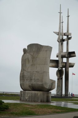 Gdynia 'nın rıhtımındaki Güney İskelesi. Polonya.