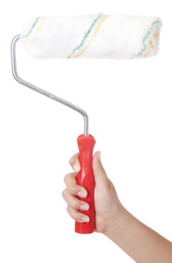 el boyama fırça tutarak