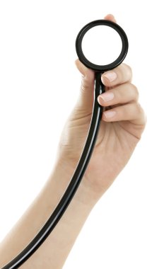 Stethoscope in hand clipart