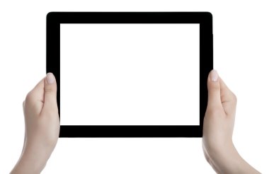 eli boş ekran dijital tablet holding