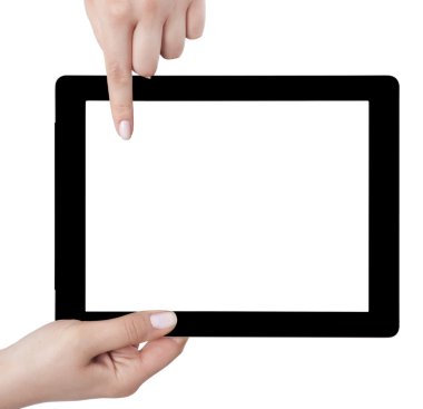 eli boş ekran dijital tablet holding