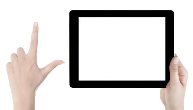 eli boş ekran dijital tablet holding