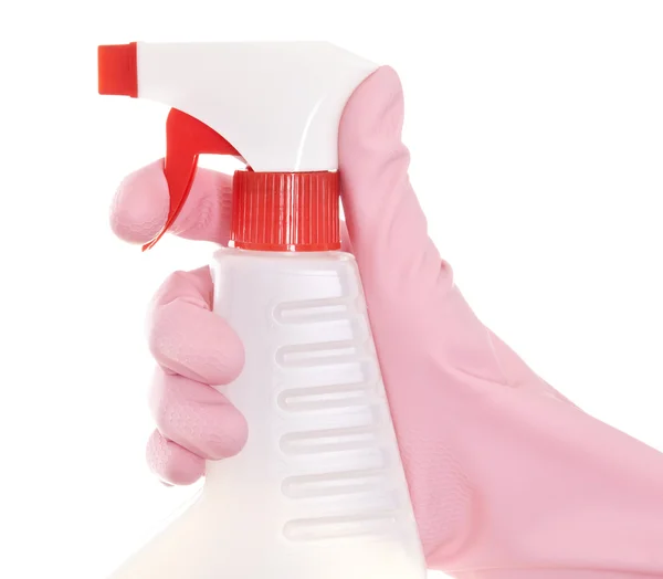 Spraying cleaning liquid — Stock Photo, Image