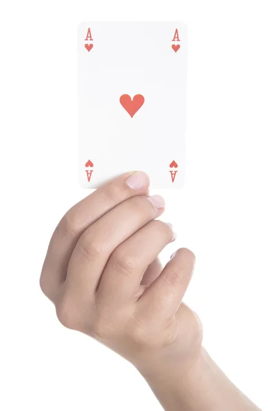 Playing cards in hand — Stock Photo, Image