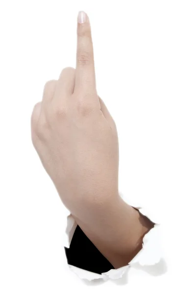 Mano con el dedo índice — Foto de Stock
