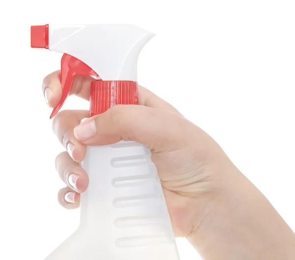 Spraying cleaning liquid — Stock Photo, Image