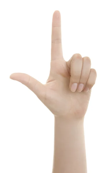 Hand with the index finger — Stock Photo, Image