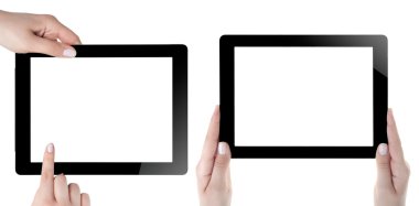 eli boş ekran dijital tablet holding