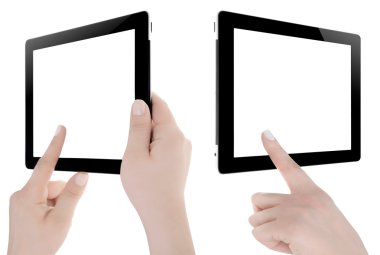 eli boş ekran dijital tablet holding
