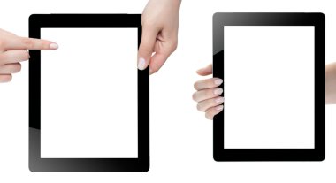 eli boş ekran dijital tablet holding