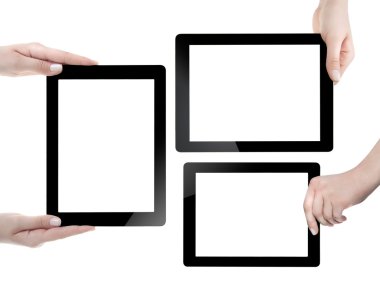 eli boş ekran dijital tablet holding