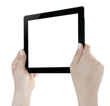 eli boş ekran dijital tablet holding