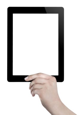 eli boş ekran dijital tablet holding