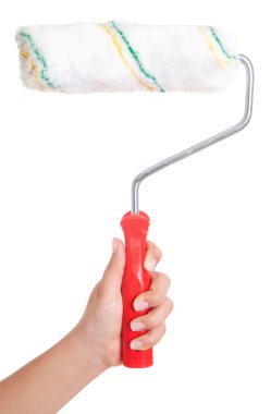 el boyama fırça tutarak