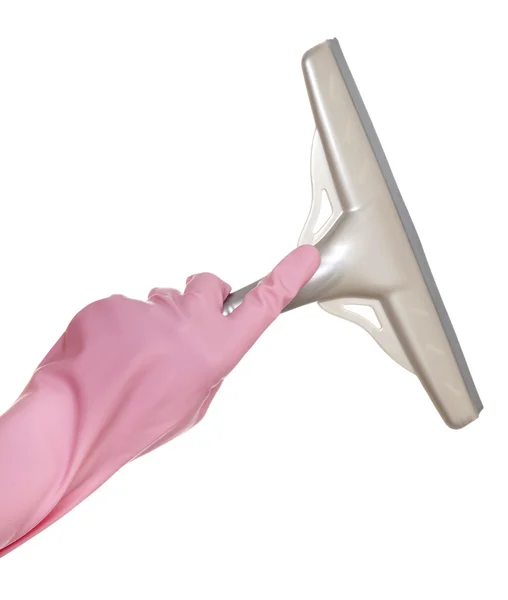 Hand with Squeegee — Stock Photo, Image