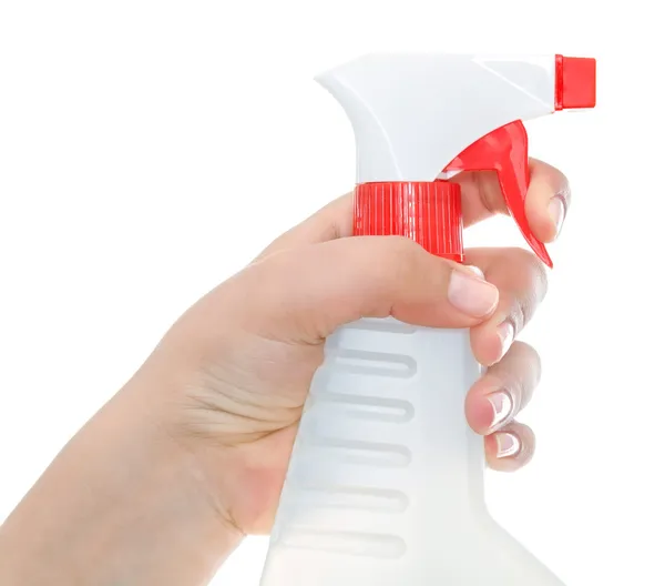 Spraying cleaning liquid — Stock Photo, Image