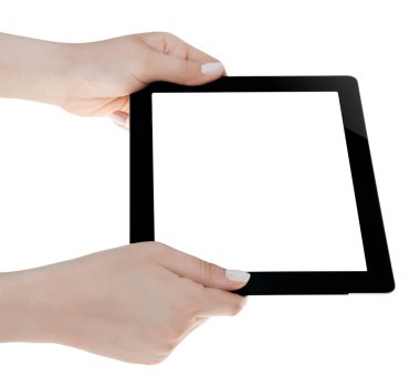 eli boş ekran dijital tablet holding