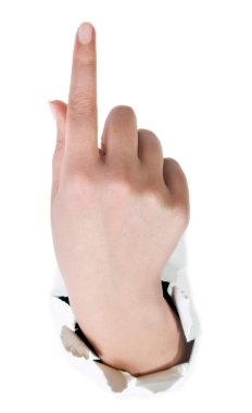 İşaret parmağıyla el.
