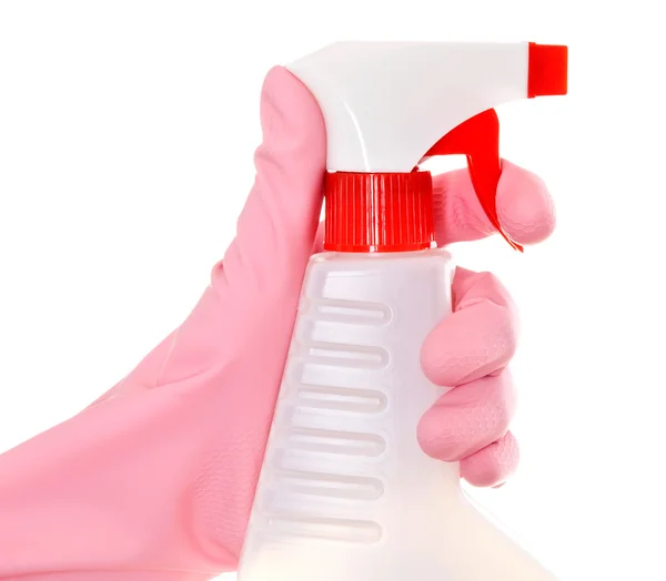 Spraying cleaning liquid — Stock Photo, Image