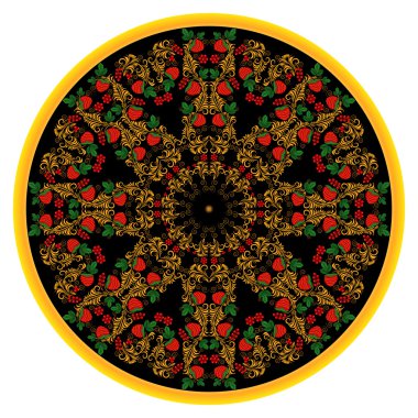 khokhloma süs siyah