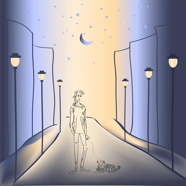 oğlan ve köpek gece şehir