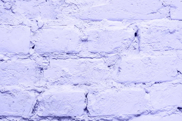 Lilac brick wall close up. Textured purple background color very peri 2022 — Zdjęcie stockowe