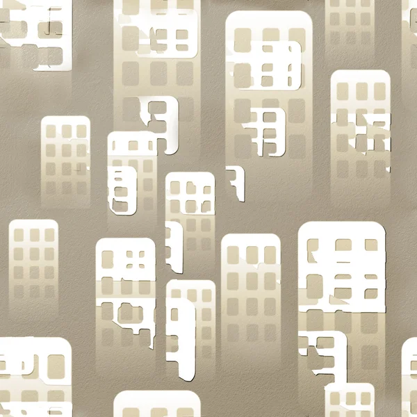 Ciudad abstracta, papel texturizado, sin costuras — Foto de Stock