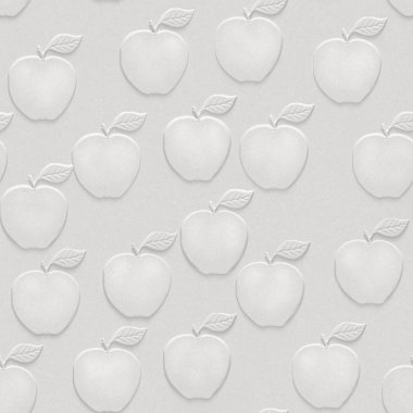 Beyaz, dokulu bir arka plan, sorunsuz, apple 3d