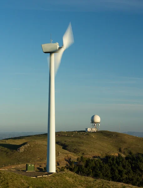Wind Turbine Working Stock Photo