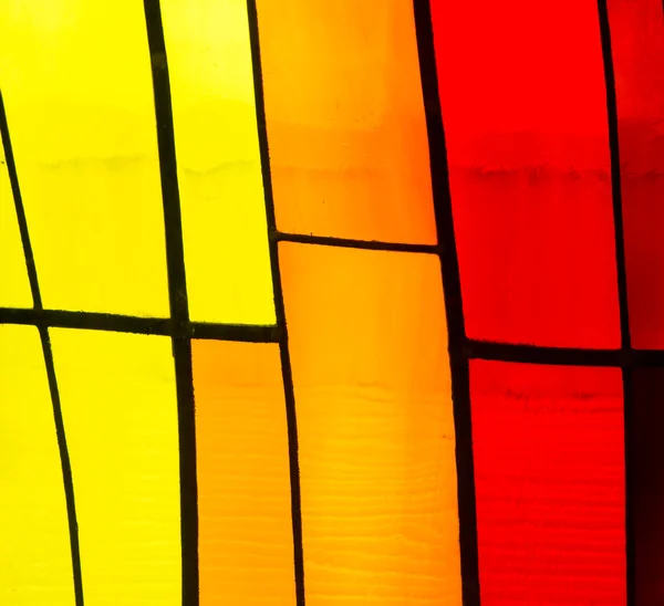 Yellow Red Stain Glass — Stock Photo, Image