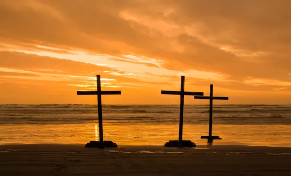 Drei Strandübergänge — Stockfoto