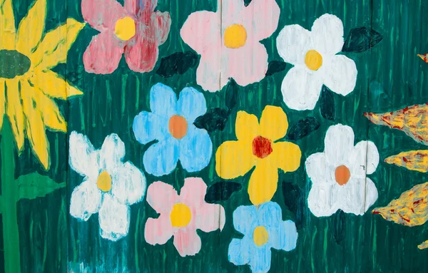 Malované květy — Stock fotografie