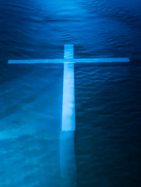 Water Ghost Cross — Stock Photo, Image