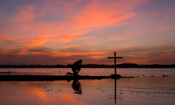 Lake of Prayer Cross — Stock Photo, Image