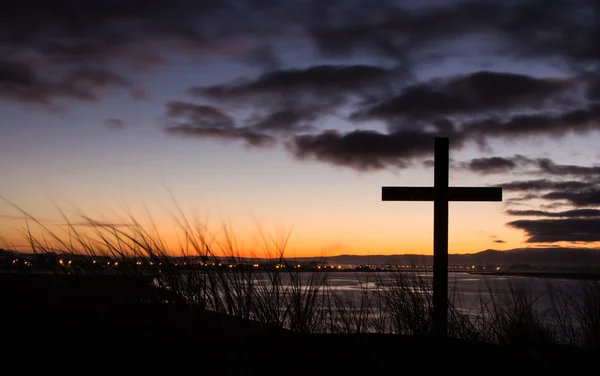 Sunrise frälsning cross — Stock fotografie