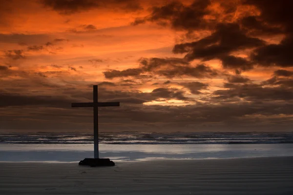 Cruz de playa plana — Foto de Stock