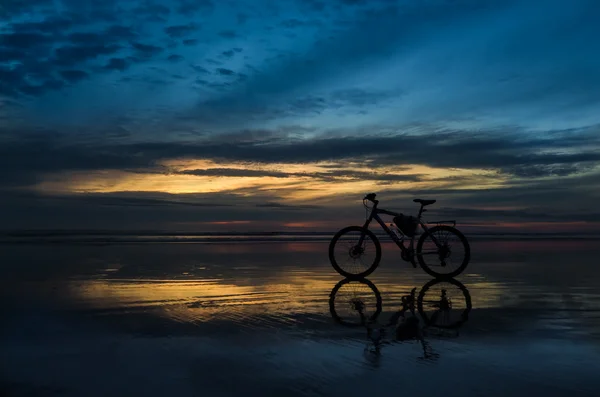 일몰 자전거 — 스톡 사진