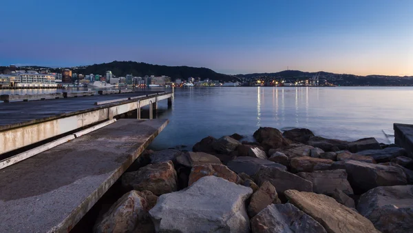 Şafak wellington harbor — Stok fotoğraf