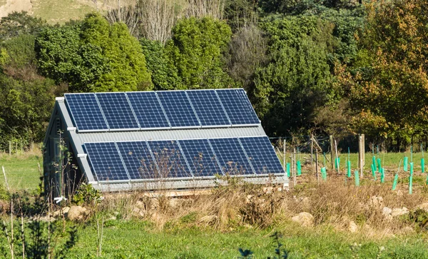 Rural zonnepanelen — Stockfoto