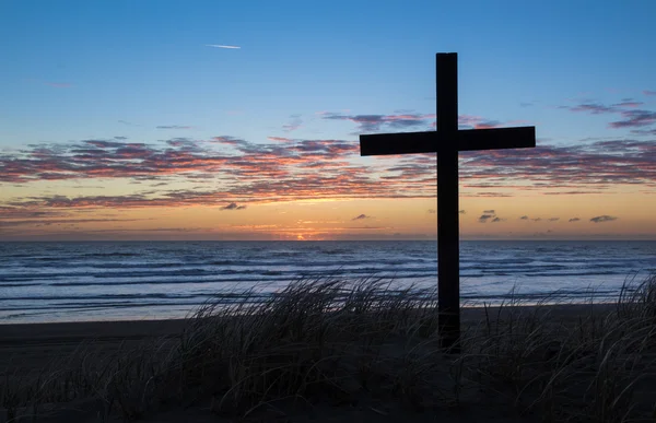 Pláž kříž — Stock fotografie