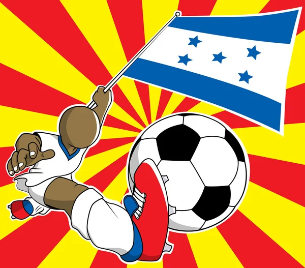 Honduras  soccer player vector cartoon — Stock Vector