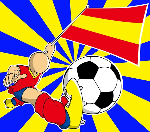 Spanischer Fußballspieler Vektor-Cartoon — Stockvektor