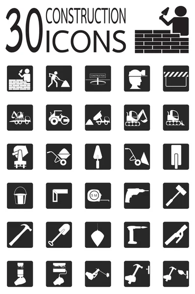 Iconos de construcción — Vector de stock