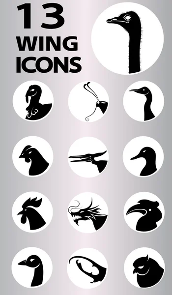 Wing icons collection — Stock Vector