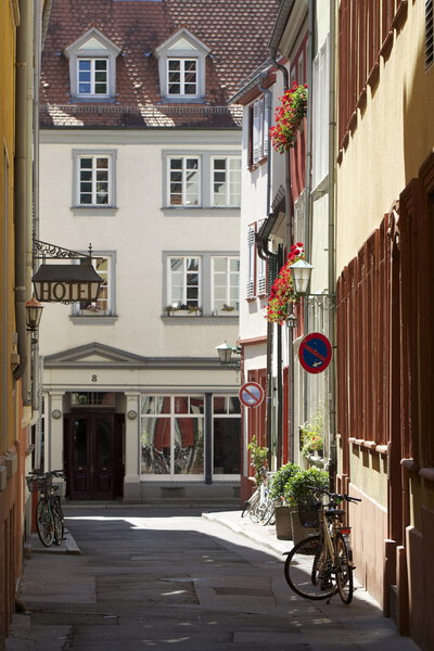One of the streets in old town Heidelberg