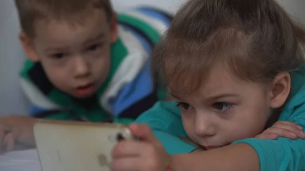 Authentiques Deux Petits Enfants Âge Préscolaire Enfants Mineurs Enfants Frères — Photo