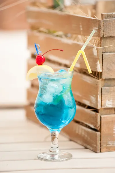 Blue Hawaiian Lagoon Cocktail — Stok fotoğraf