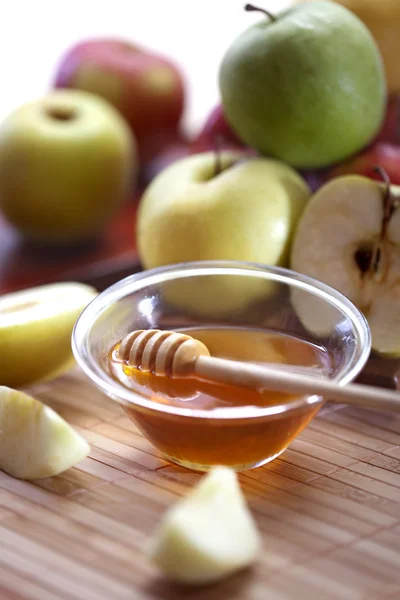Miel y fruta — Foto de Stock